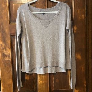 American Eagle Neutral Grey Crew Neck Sweater